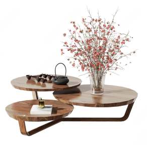 新中式茶几3D模型下载